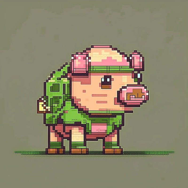 Create meme: pixel art, art pixel, pixel pig