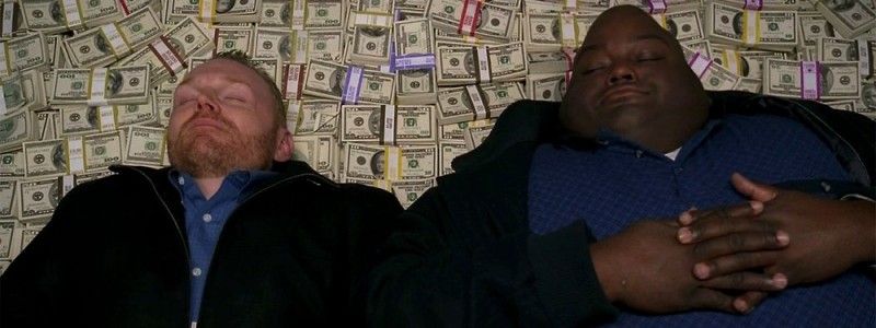 Create meme: meme breaking bad a lot of money, are on the money in all serious, the negro is lying on the money