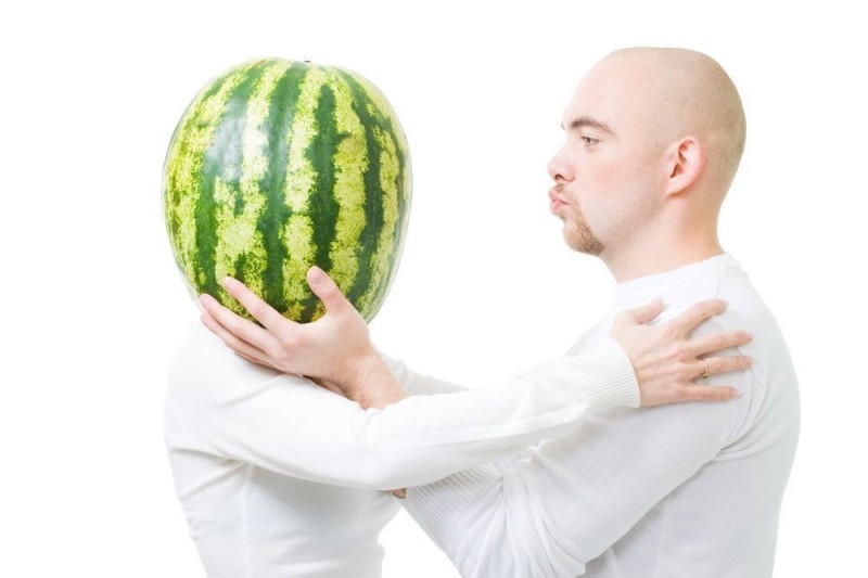 Create meme: a man holds a watermelon, the man with the watermelon, A man holds a watermelon