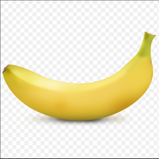 Создать мем: спелый банан, банан на прозрачном фоне, изогнутый банан