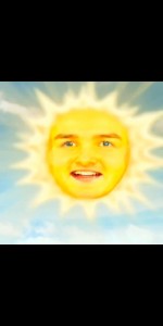 Create meme: the sun from Teletubbies