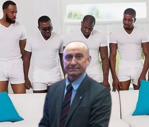 Create meme: Piper Perri and five blacks, Piper Perri, Emmanuel macron