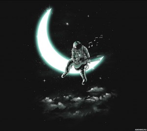 Создать мем: космонавт сидит на луне, луна изображение, арт луна
