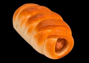 Create meme: sausage, sausage in the dough