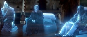 Create meme: star wars hologram of the Jedi, star wars Darth Sidious hologram, hologram
