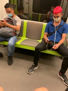 Create meme: fashionistas in the Moscow metro, fashion in the subway, people in the subway