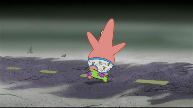 Create meme: when i heard my favourite, Patrick without pants, Patrick 