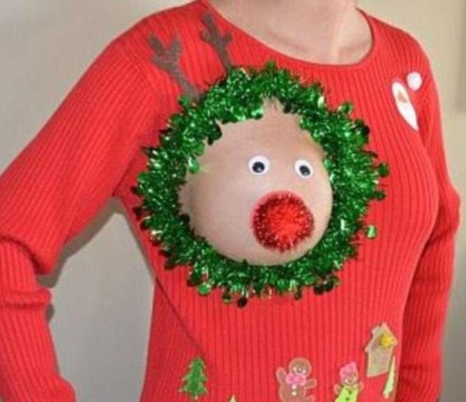 Создать мем: ugly christmas sweater, смешной свитер