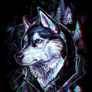 Create meme: wolf, three of the wolf arts, husky art