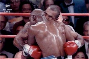 Create meme: bit off ear, Tyson ear, Boxing Mike Tyson