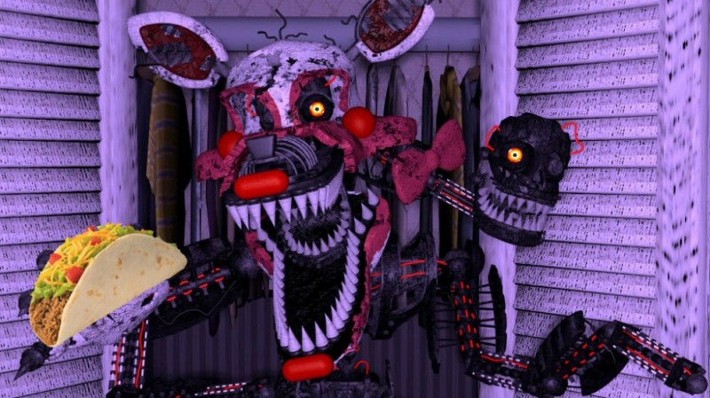 Создать мем: fnaf 4 мангл, мангл фнаф 4 скример, кошмар мангл фнаф