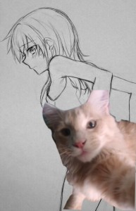 Создать мем: аниме коты приколы, кот, аниме кот